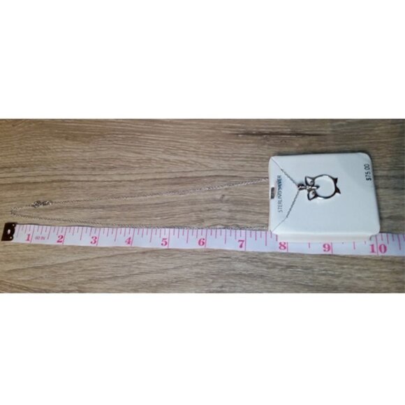 New Sterling Silver 925 Wise Owl Necklace Pendant Open, Chain Necklace GIFTABLE - Picture 2 of 2